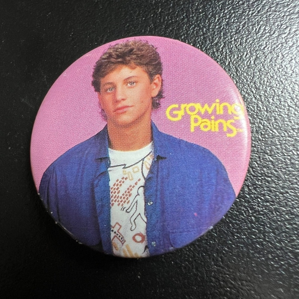 Vintage Growing Pains Pin Button TV Show Kirk Cameron Metal‎ Pinback
